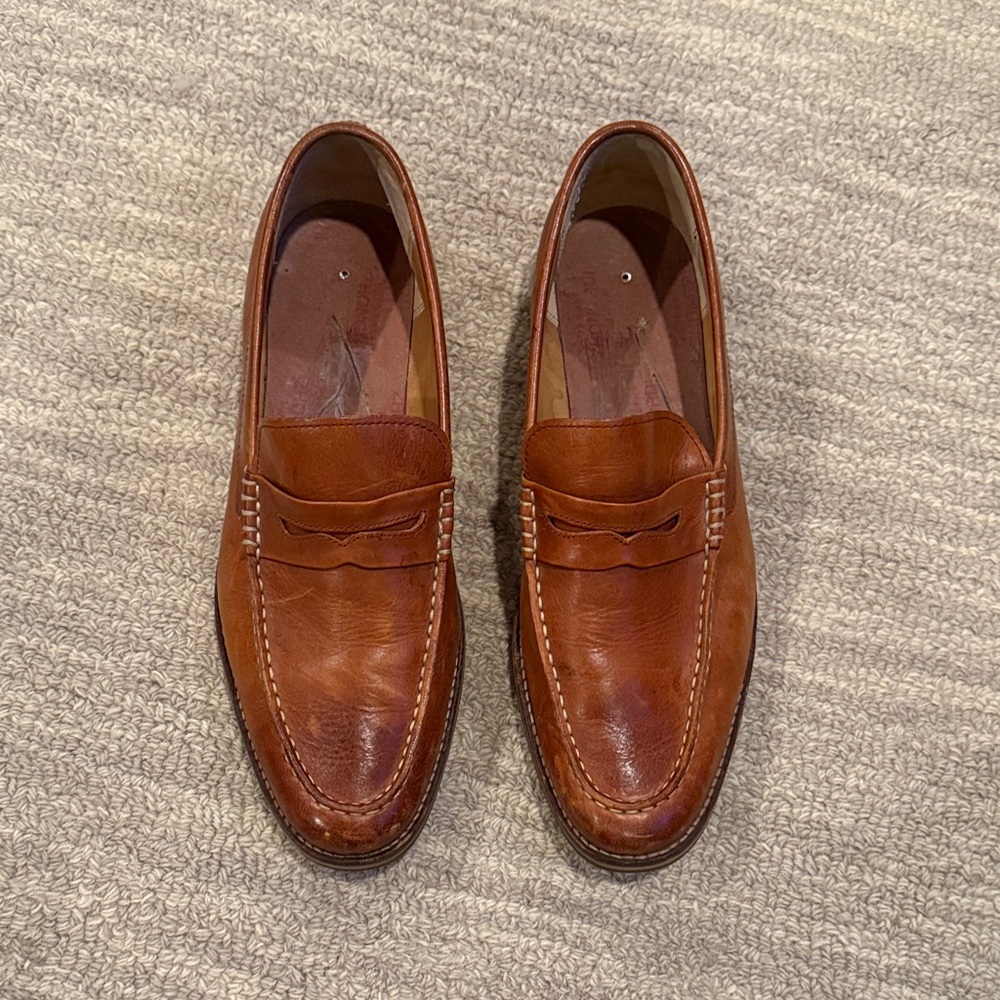 Sperry Tan Leather Gold Cup Loafers